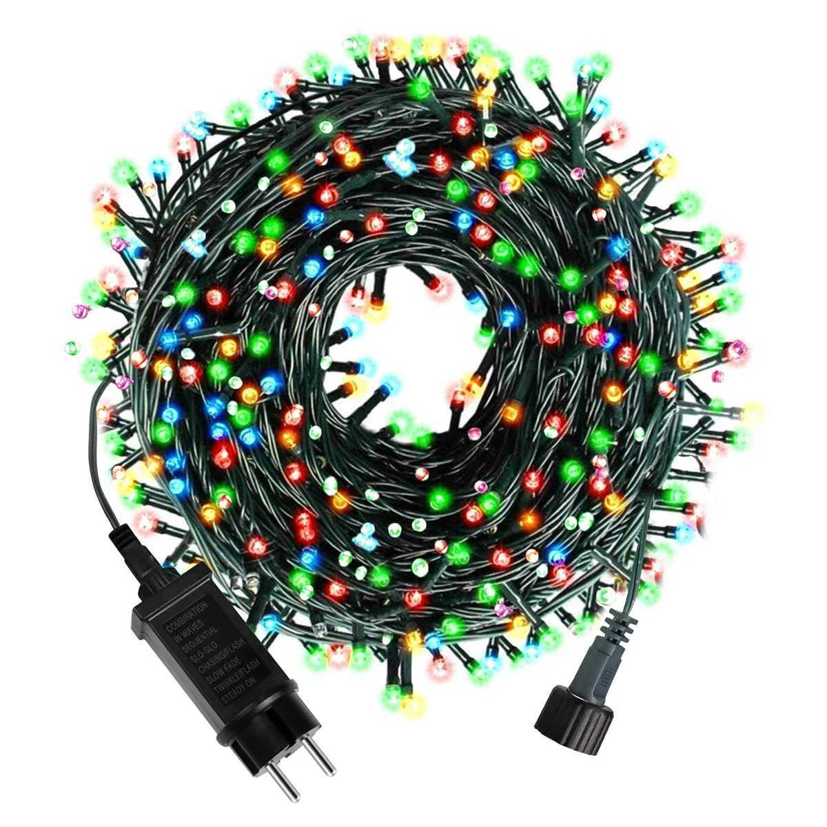 IP65 Waterproof 8 Modes 10-100M LED String Lights 24V Outdoor Fairy Lights for Wedding Garden Party Christmas Decoration M251113