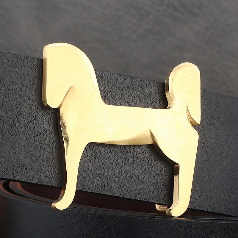 High grade Stainless steel horse slide buckle men belts 38cm wide genuine leather Waistband cowboy casual ceinture hommeW251113