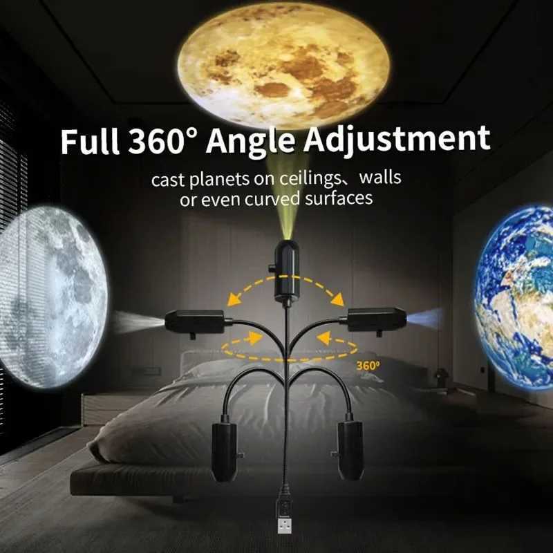 10 Modes Christmas LED Projector Lights USB 5V USB Night Light Ambiance Decor Switchable Pattern Santa Claus Snowman Projection M251113