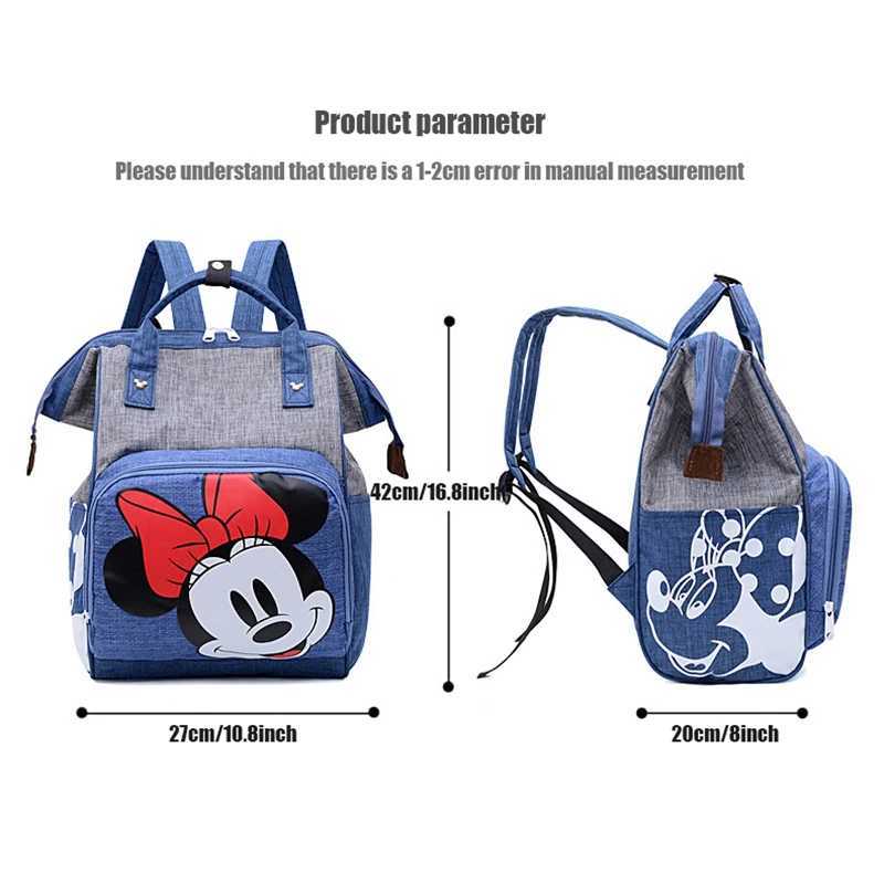 Disney Mom Pregnant Bag Disney Mickey Mouse Diaper Waterproof Backpack Storage Bag Large Capacity Baby Cart Fashion Travel BagXJ250412