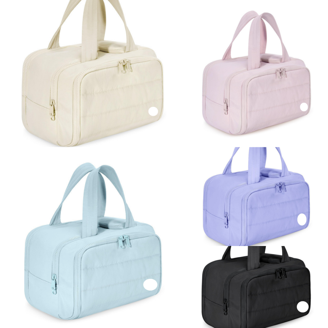 UU-L5452 Large-Capacity Fluffy Makeup Bag with Wide Opening Portable Hand-Held Toiletries Organizer Soft Material Large Zipper Pocket