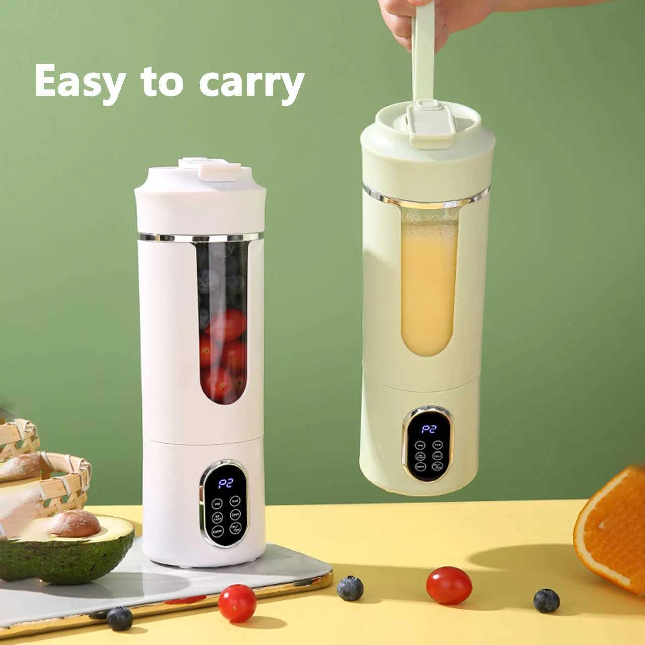 New 530ml Portable Juicer Wireless USB Charging Crushed Ice Electric Juicing 12 Blade 4 Gears 74V Mini Fresh Juice Blender C251113