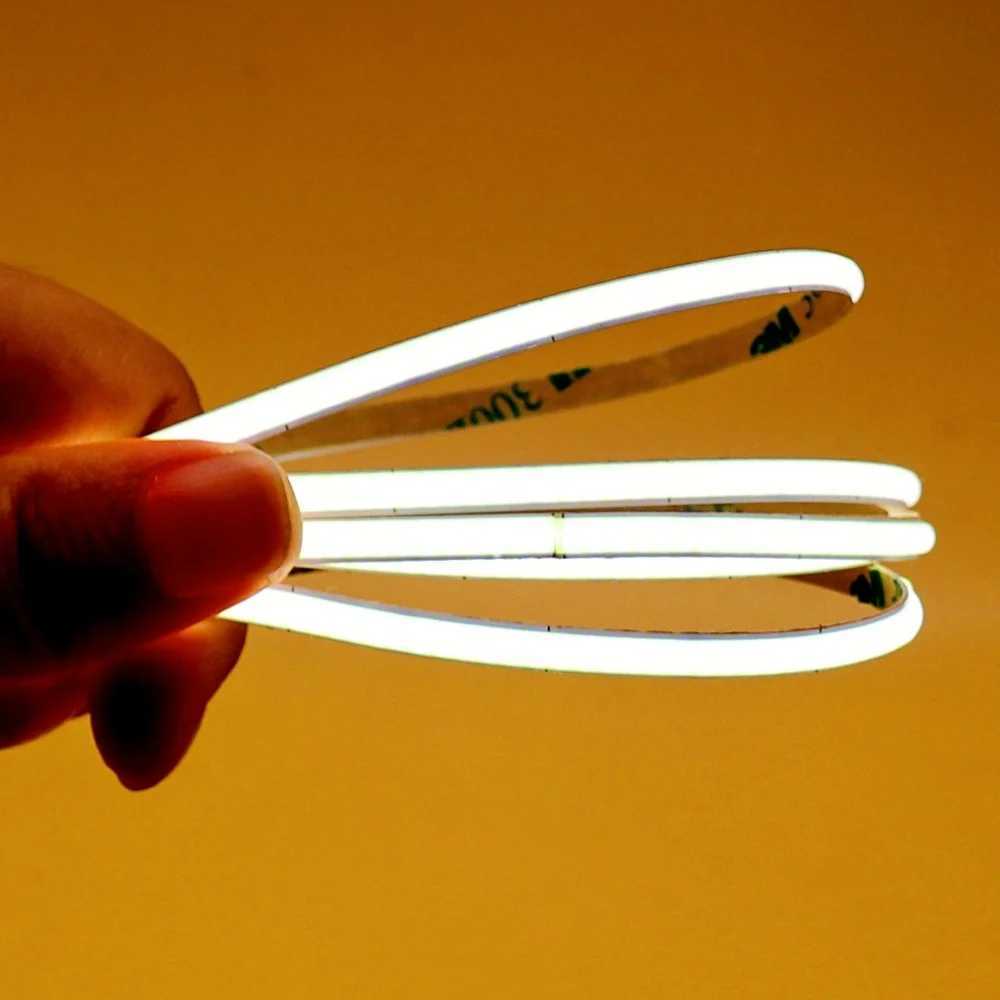 Super Thin 4MM COB LED Strip 480LEDs/m Soft Flexible12V 24V Light Bar Warm Cold White for Decor Lighting 2700K 3000K 4000K 6500K W251112