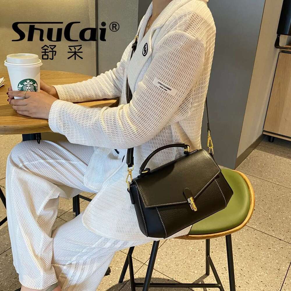 Genuine Leather Women New Trendy All-Match Messenger Shoulder Crossbody Ladies Fashion Handbags High Quality White Bag