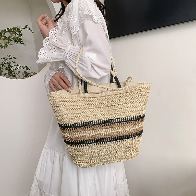 2025S Designer Women S Bag This Year S Popular Woven Tote For Women Is The Forest Series Small Fresh Fashionable And Versatile Travel Large Capacity B