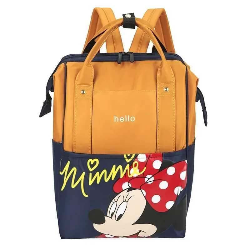Disney Mickey Mouse Mommy Diaper Bag Multifunctional Backpack Color Contrast Mother Baby Bag Minnie Girl Boy Schoolbag HandbagXJ250412