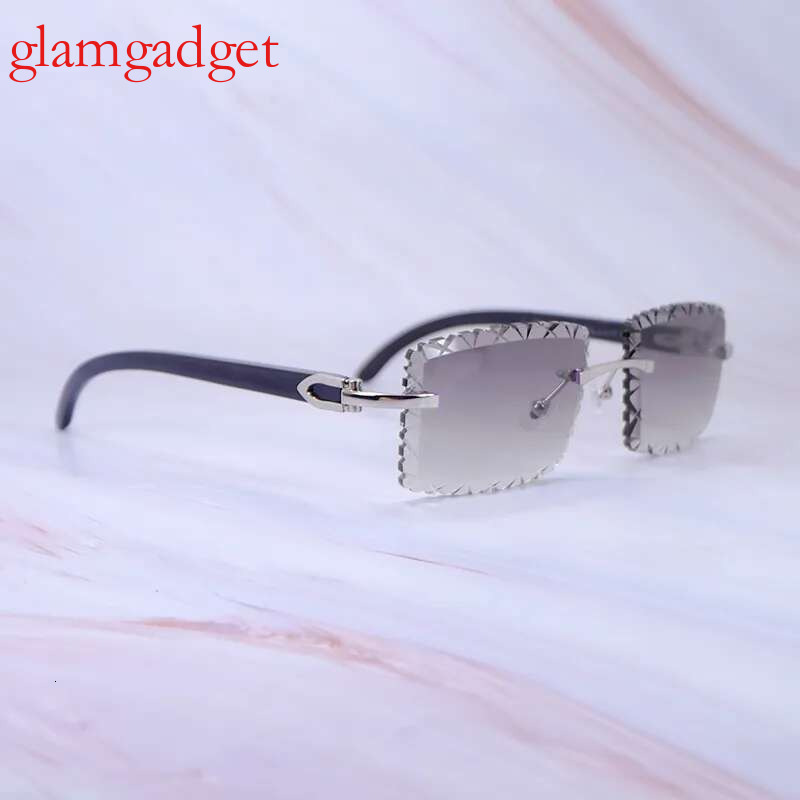 Designer Carter Sunglasses Dia Shark Cut Rimless Vintage Glasses Fashion Wholesale Sun Glass Mens Cool Decoariton 012