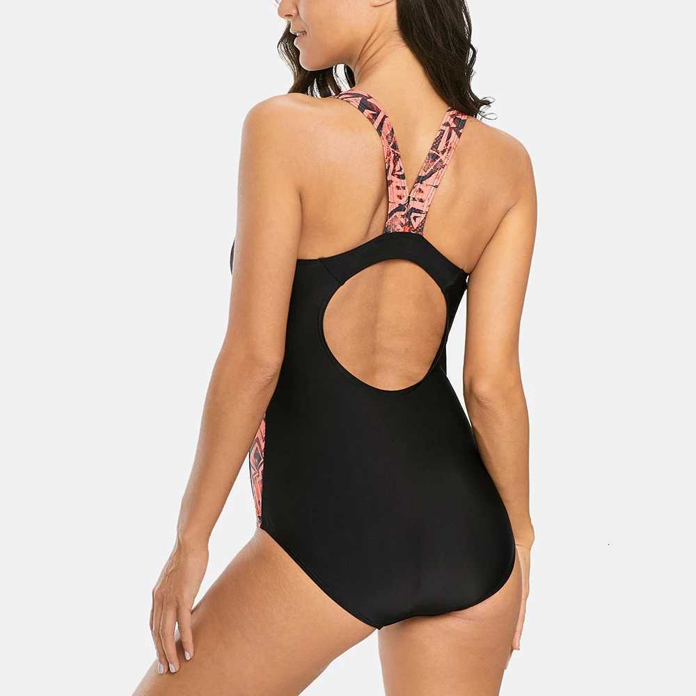 Anfilia Women One-piece Sports Swimsuit Ladies Sports Swimwear Backless Beach Wear Bathing Suits Monokini BikiniW251113