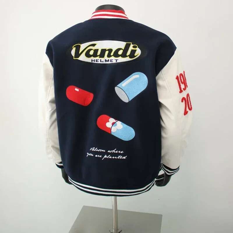 Ready Stock Vandythepink Towel Embroidery Single-breasted Baseball Jackets for Men Women Unisex Casual Loose Fitting Jacket Coat