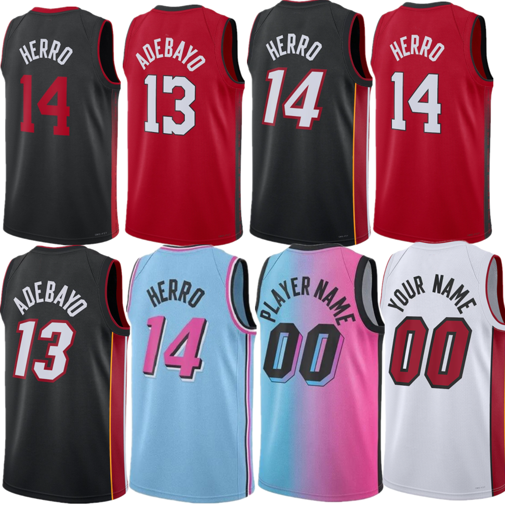 Custom Andrew Wiggins Tyler 14 Herro Jersey Bam 13 Adebayo Terry 2 Rozier III Jaime Jaquez Jr. Dwyane 3 Wade Basketball Kevin Love Heats Martin Jersey