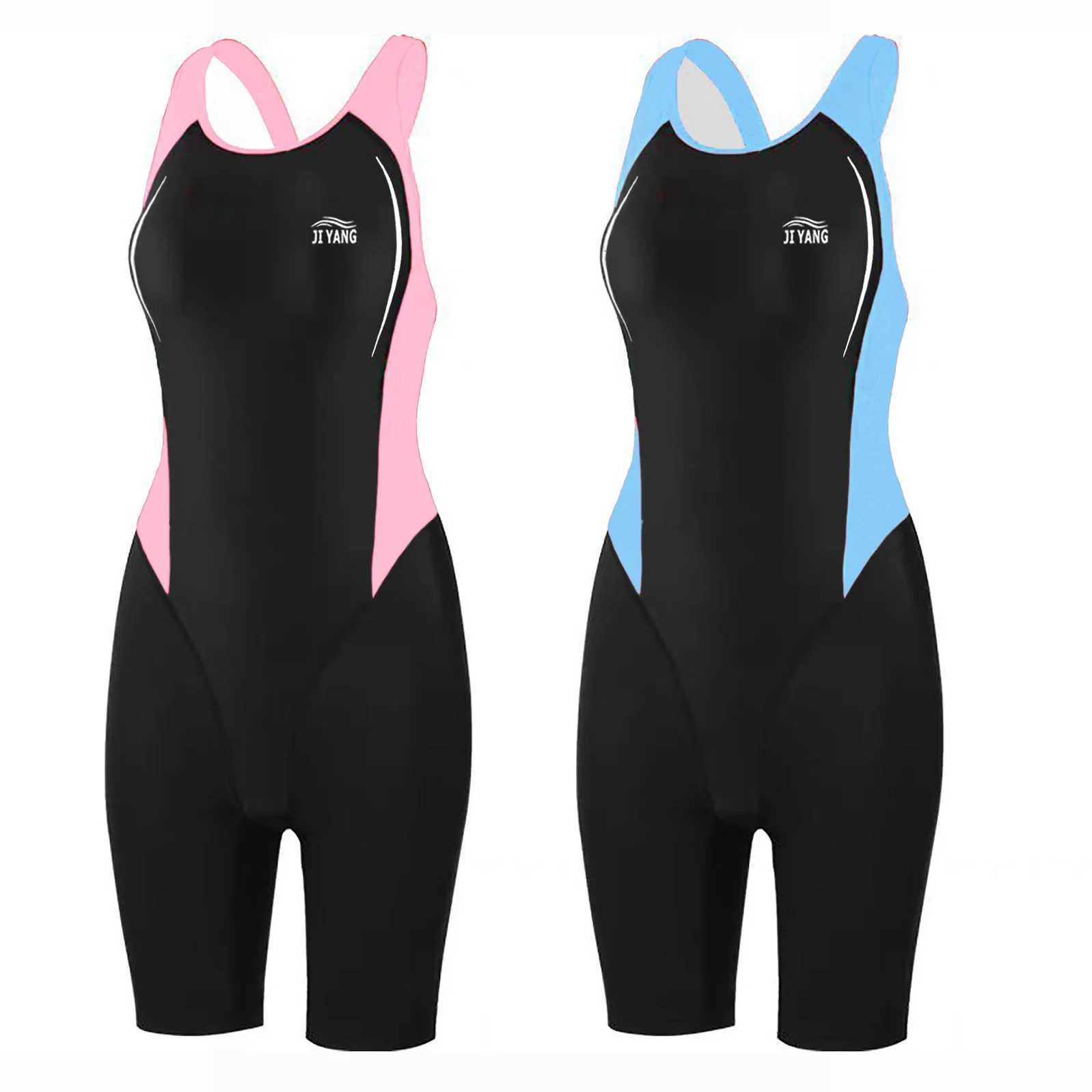 Womens One Piece Rash Guard Athletic Swimsuit Scoop Neck Sleeveless Open Back Swimwear Diving Wetsuit Surfing Swim Bathing SuitW251113