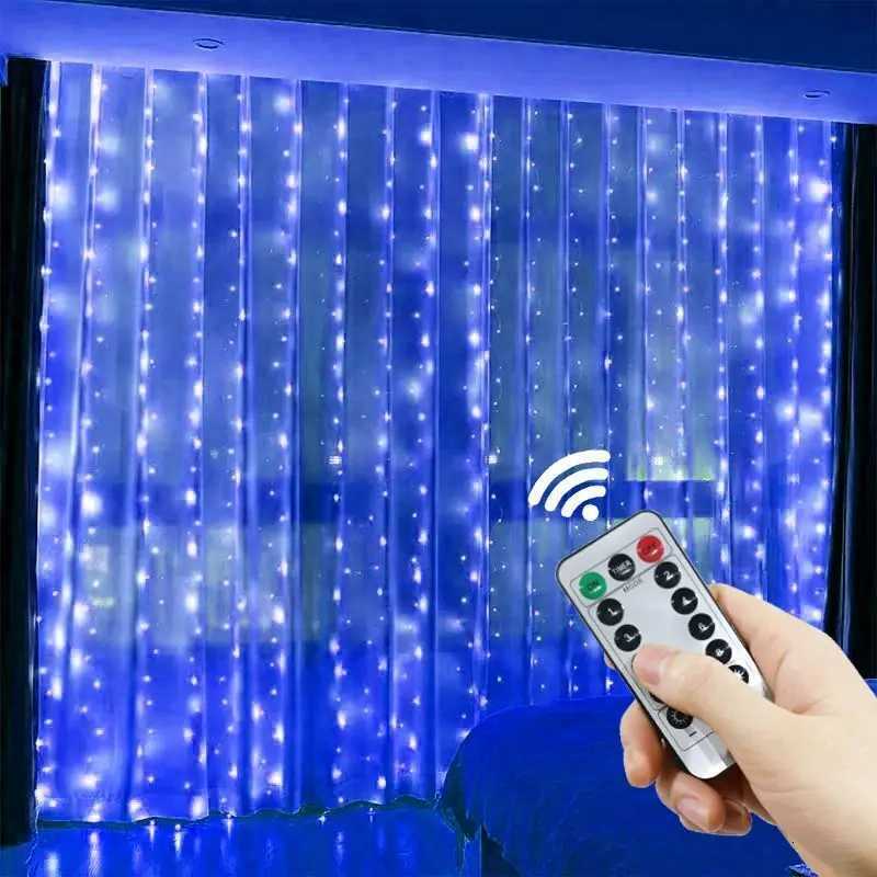 3M 4M 6M Outdoor 8 Mode Garden Light LED USB Curtain Light String Wedding Christmas Party Holiday Decoration Garland Fairy Light W251112