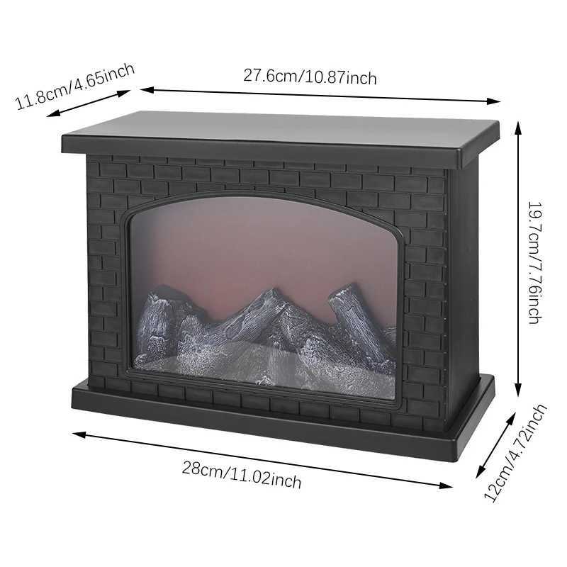 Christmas Fireplace Flame Light Charcoal Style LED Table Lights Lamp for Holiday Winter Gift Party Warm Home Decor Led Lights Y251113