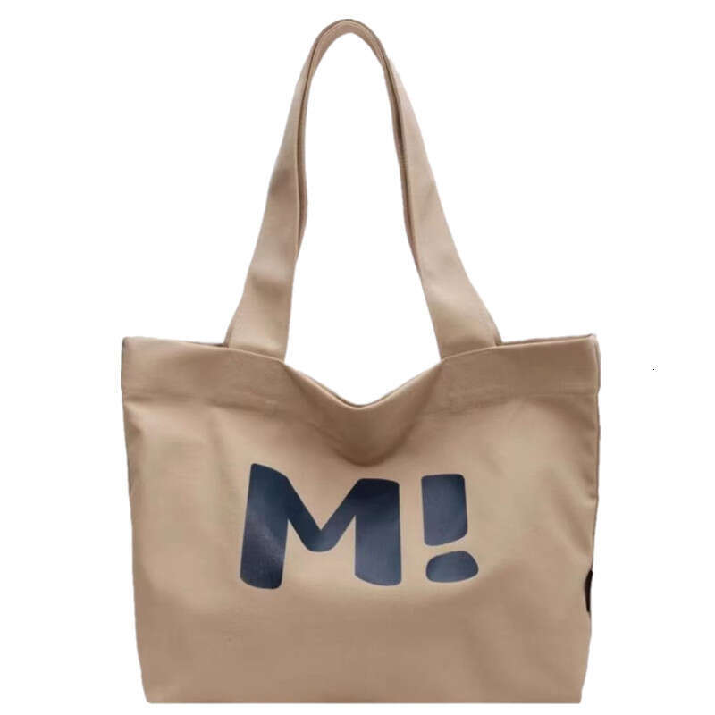 Canvas for women, large capacity, sturdy supermarket shopping bag, simple and versatile. 2024 new single shoulder tote bag