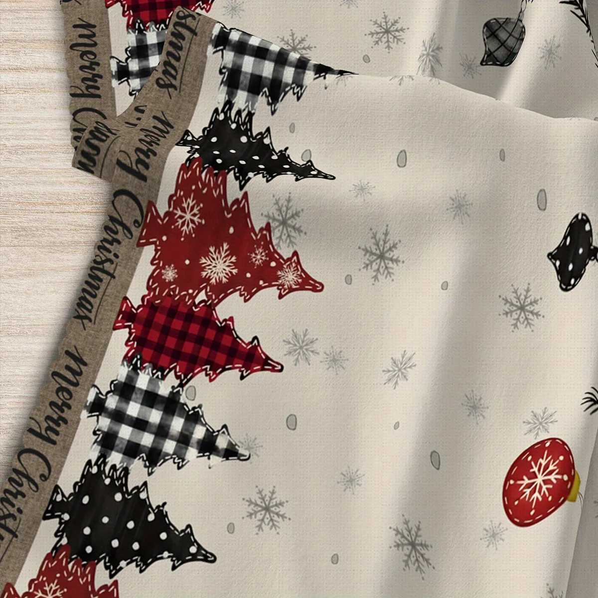 Christmas Christmas Snowflake Waterproof Tablecloth Table Decor Buffalo Plaid Xmas Tree Kitchen Dining Tablecloth Christmas Decorations Y251113