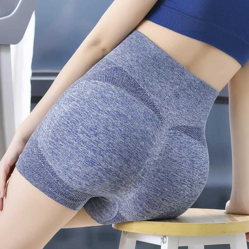 Push up tight fitting womens high waisted yoga shorts quick drying exercise tight fitting womens fitness gym shorts solid running tight fitting Y25041