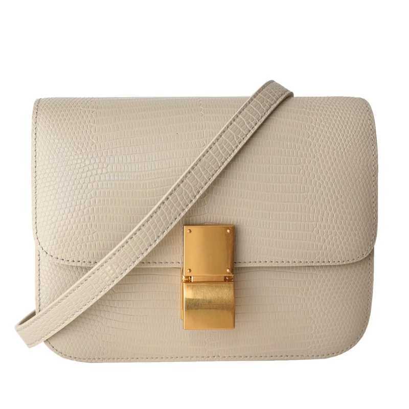 Luxurious Lid-Patterned Tofu Bag Cowhide Single-Shoulder Crossbody And Hand-Held Small Square BagW251112