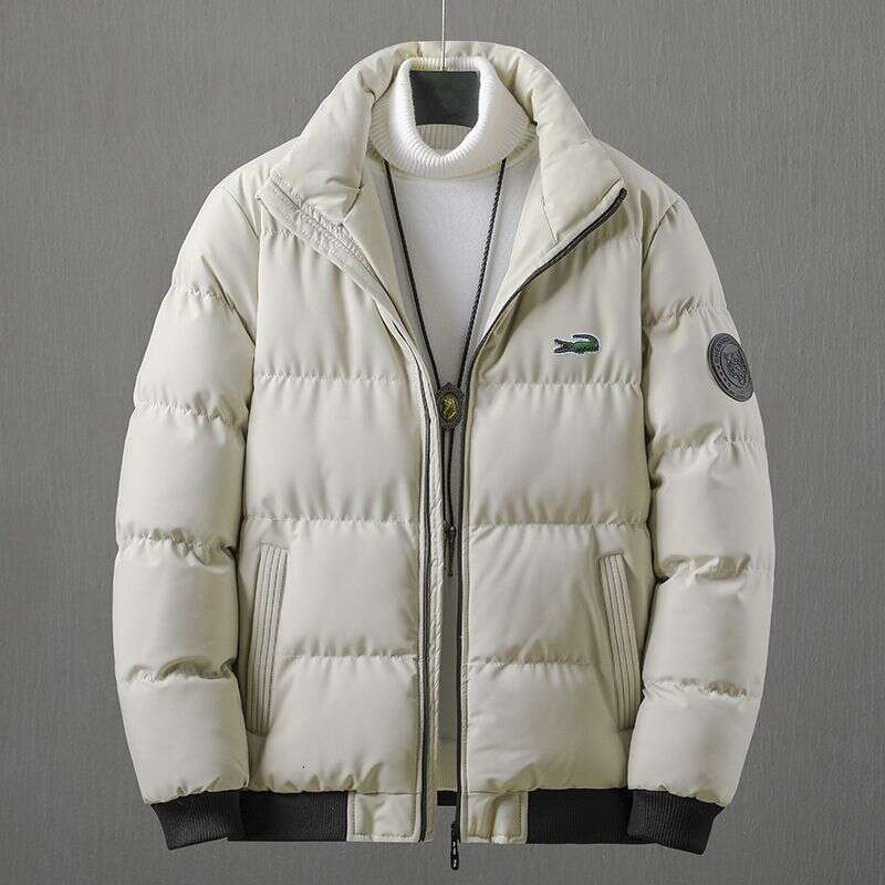 Noble Crocodile designer handbag for Men Casual Thickened Warm White Duck Down Winter Coat Slim Fit Sports Cotton Jacket Trendy