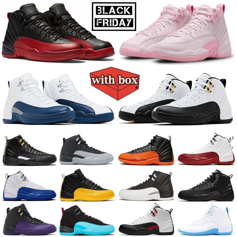 With Box Designer 12 12s Basketball Shoes Taxi Flu Game Royal Pearl Pink Blueberry Melo University Blue Field Purple Brilliant Orange Men Women trainers Sneakers