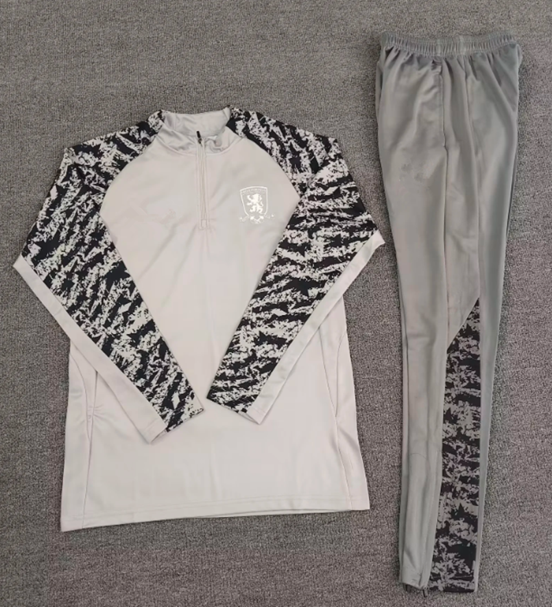 2025 2026 Middlesbrough Training Suit kids and adult jacket soccer jersey 25 26 tracksuit training Half pull long sleeve LONG zipper sets kit