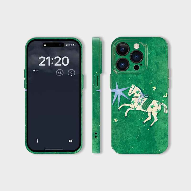 White Horse Galaxy Phone Case Compatible with iPhone 17/16/15 Pro Max Shockproof iPhone 14/13/12 Protective Cover