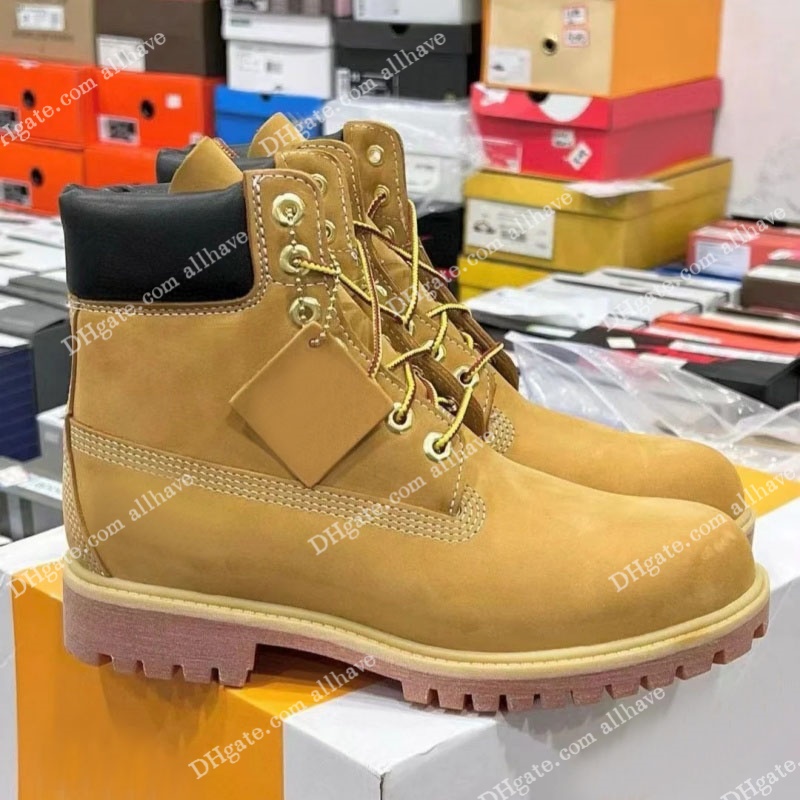 TOP boot Designer luxury Tims Boots Shoes Men Boots Waterproof Ankle Classic Martin Shoe Cowboy Yellow Red Blue Black Pink Hiking Motorcycle Boots Eur 36-47