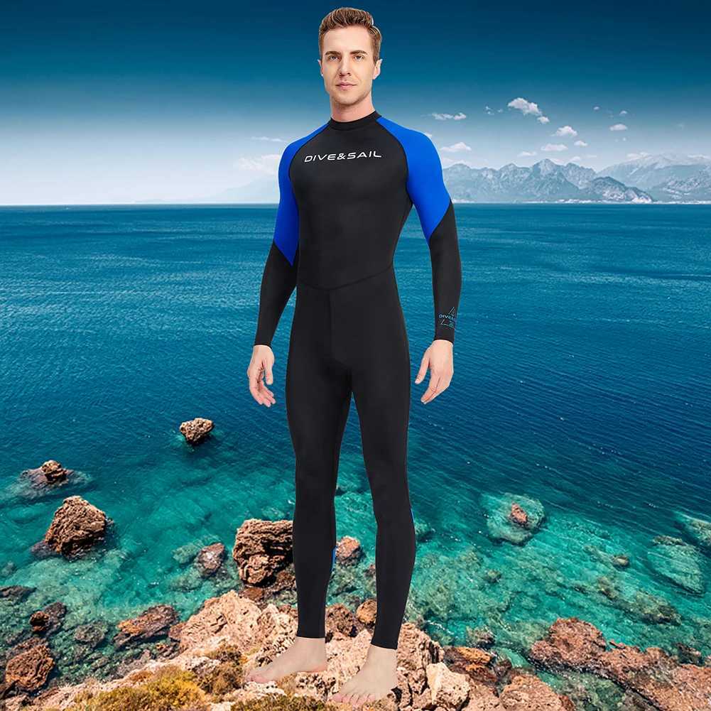 Wetsuit for Men Diving Clothes Sunscreen Snorkeling Surfing Swimsuit Warm Wetsuits Swimming Swimwear Full SuitW251113