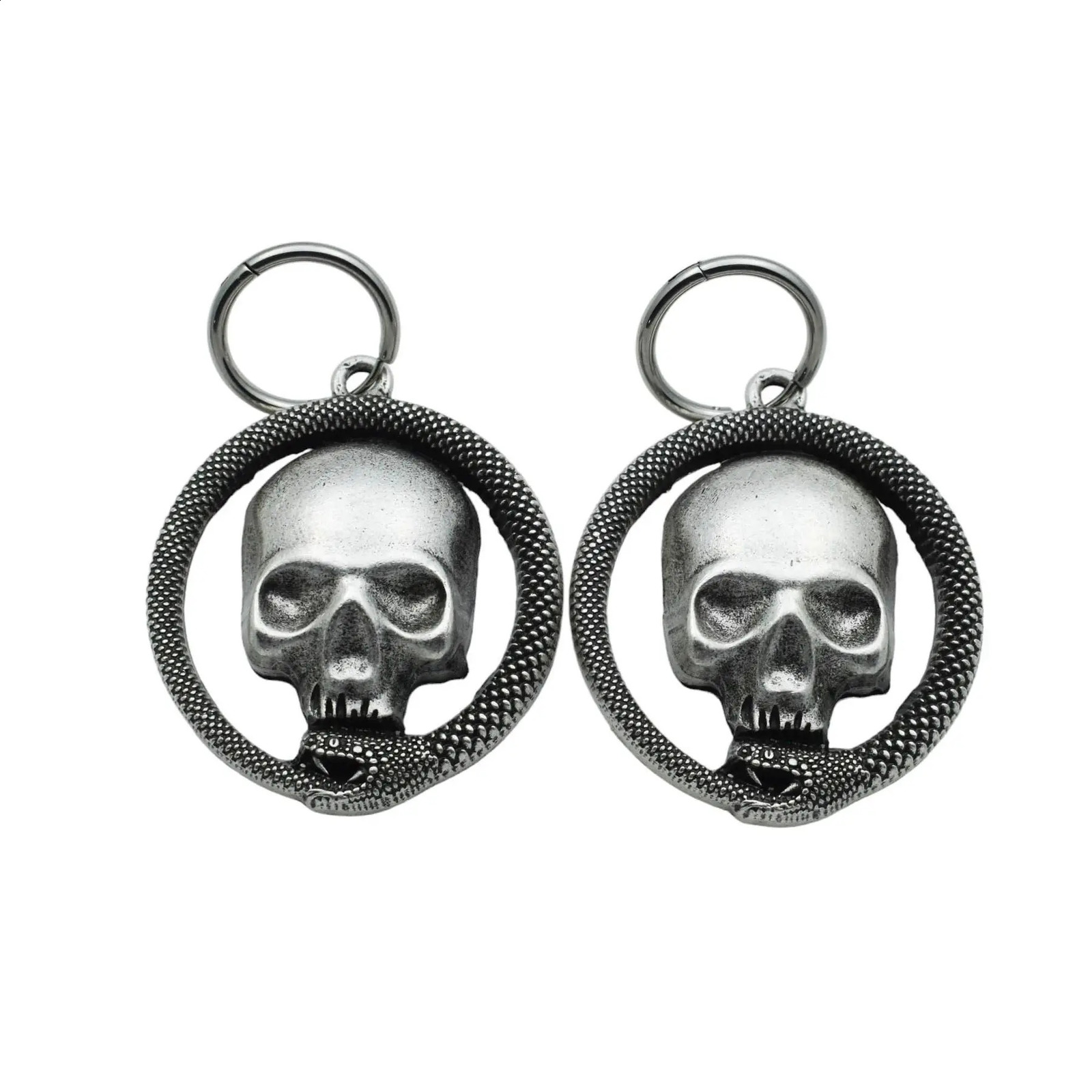 10pairs Enthusiasts of Infinite Snake and Skull Head Earrings Witch Jewelry Accessories Gothic Witch Pendant Mysterious n 250411