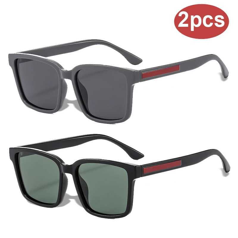 Motorcycle Glasses 2pcs Rectangle Sunglasses Women Polarized UV400 Outdoor Sports Gear Protection Driving Glasses UnisexC250412