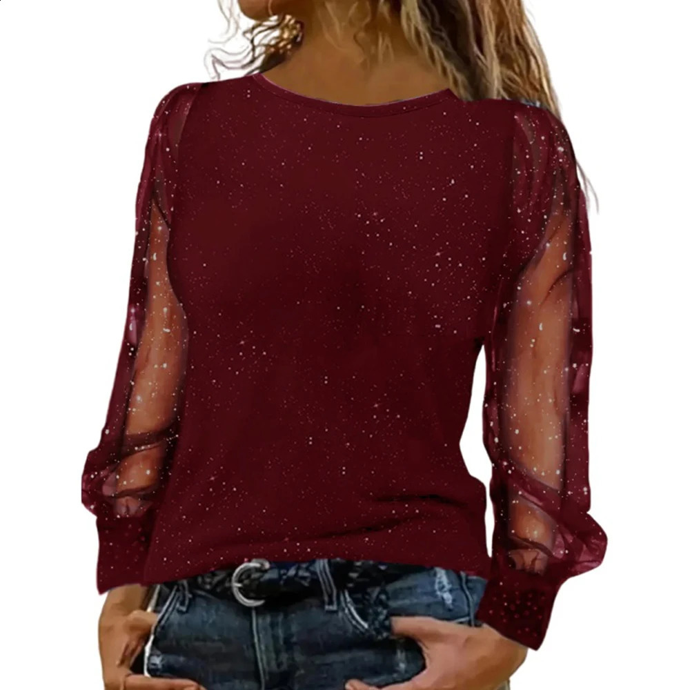 Womens casual Tshirt top 2025 winter long sleeved womens slim fit sexy basic Korean solid color floral 250407