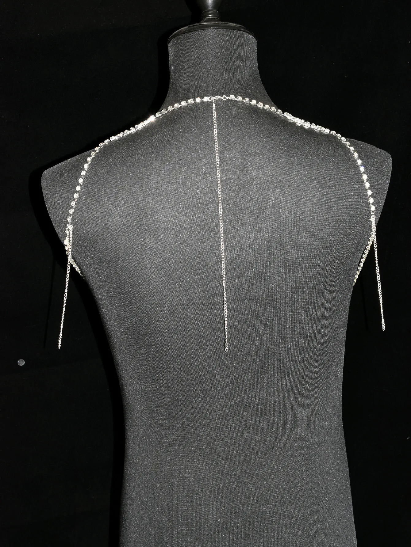 Fashionable shiny mens body chain underwear with rhinestones banquet stage performance party clothing accessories 250408