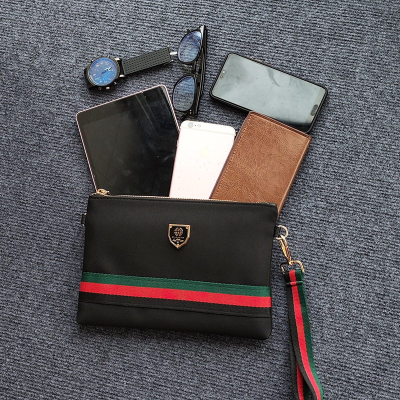 Free shipping men's new striped canvas shoulder bag casual fashion versatile handbag commuting portable crossbody bag