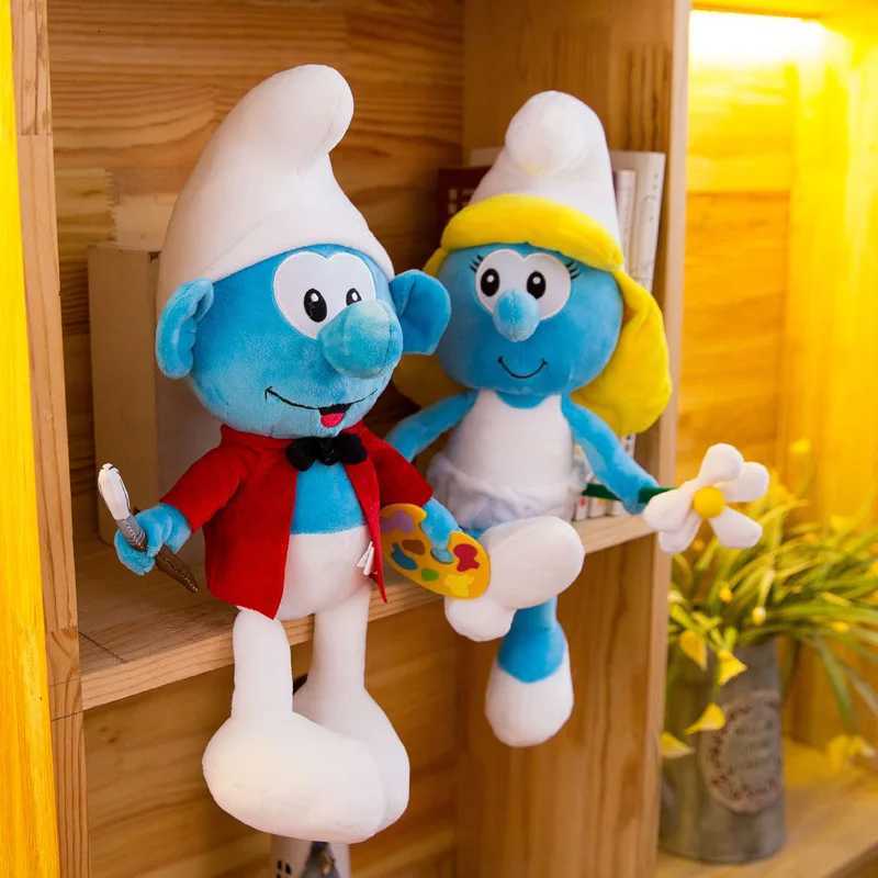2023 New 40cm Cartoon Character Creative Smurf Cute Plush Toy Kawaii Doll Childrens Soothing Toy Birthday Gift Christmas Gift W251113