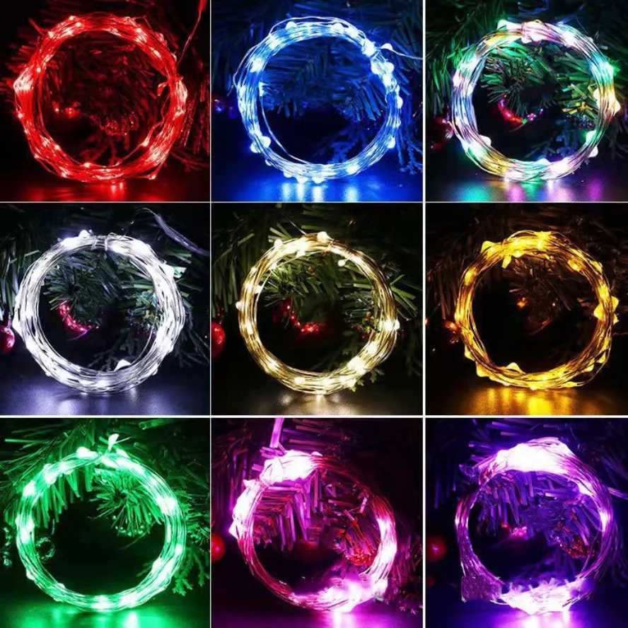 20m 10m Remote Control 8 Function LED Fairy Lights USB String Lights Christmas Garland New Year Wedding Party Garden Decoration W251112