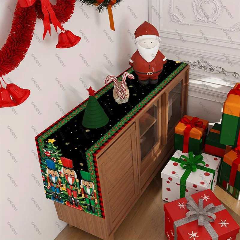 Christmas Christmas N-Nutcracker Table Runner Decorative Cloth Flag Family Party Gift Xmas Home Festive Winter Holiday Dining Kitchen New Y251113