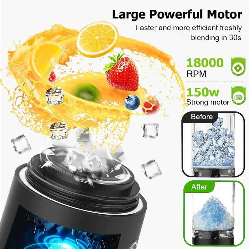 Portable Blender Electric Juicer 600ML Fruit Mixers 2000mAh USB Rechargeable Smoothie Mini Blender Multifunction Juice Maker C251113