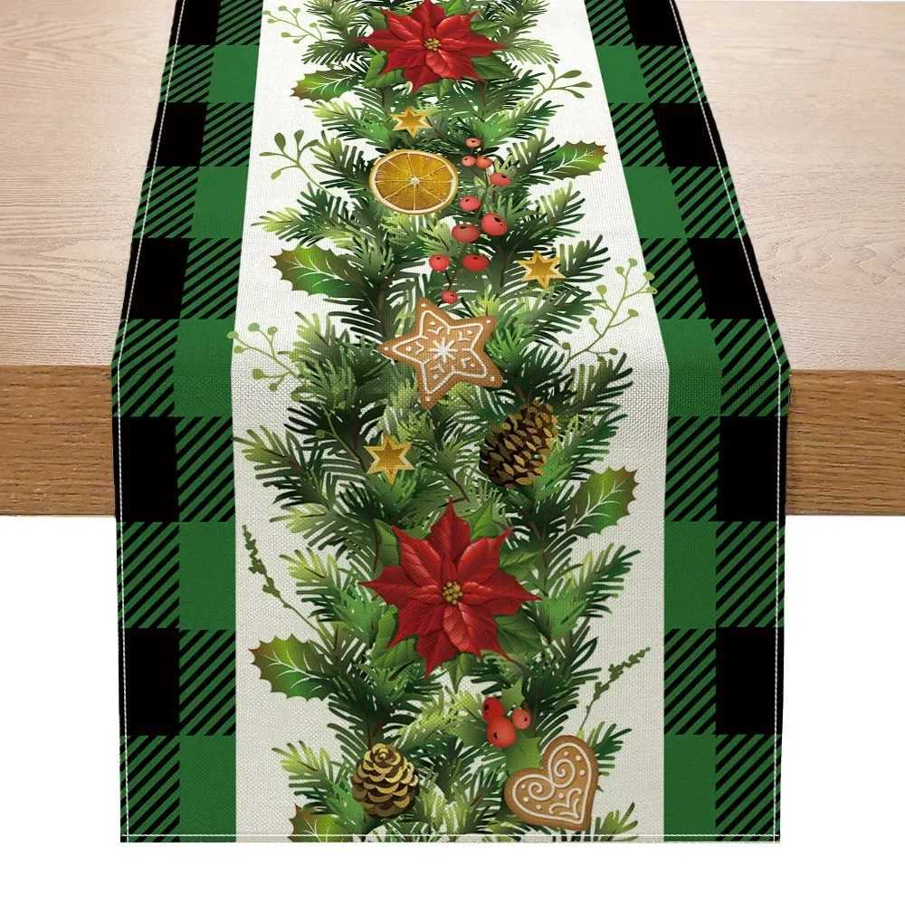 Christmas Christmas Table Runner Merry Christmas Decorations Cloth for Home 2025 Cristmas Day Table Flag Cover Gift New Year Tablecloth Y251113