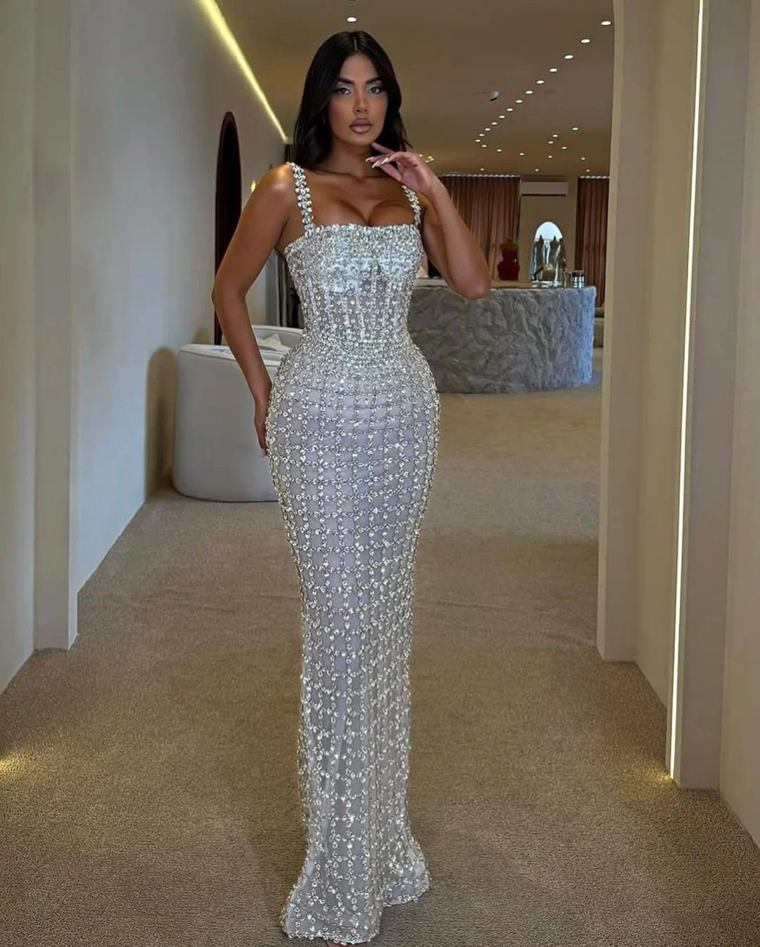 White Luxury Fully Crystals Beaded Evening Dresses With Detachable Cape Arabic Dubai Pageant Events Prom Party Gowns Bc20957 N13 B0312