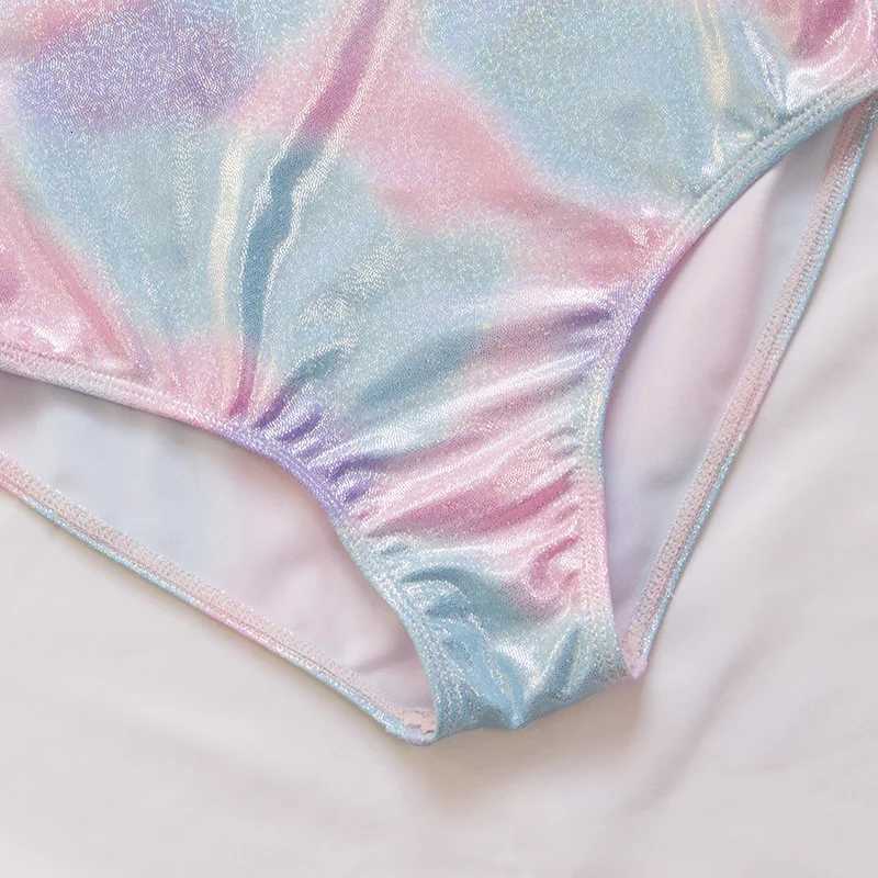 Shell Hot Gold New One-piece Swimsuit for Girls Tank Swimming Suits Kids Fashion Swimwear Hot Spring Beach Wear 4-14 YearsW251113