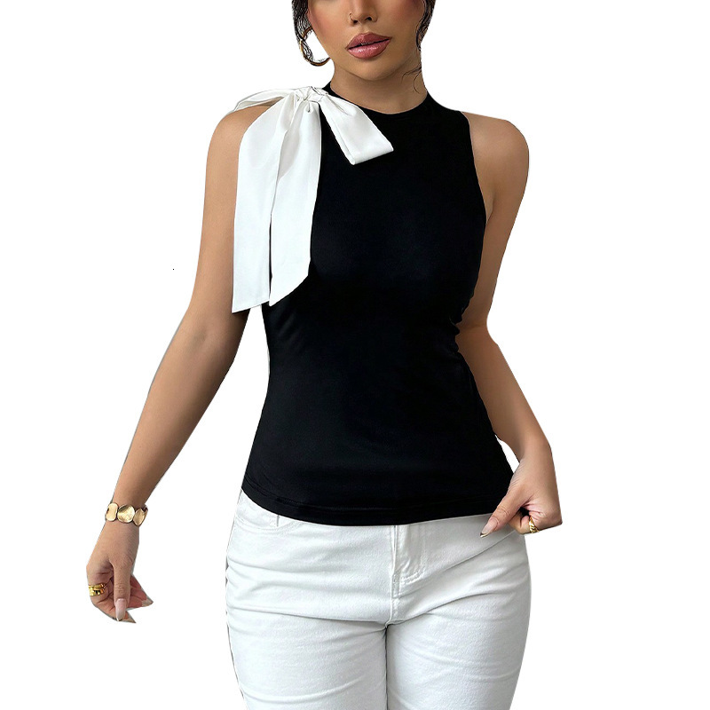 Design inspired sleeveless top for womens clothing in the summer of 2025 new fashionable vest with slimming temperament
