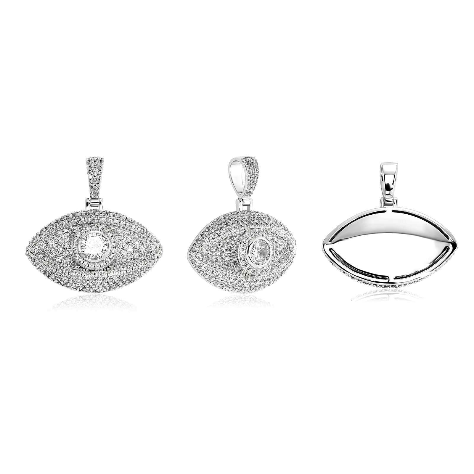 Wholesale Devils Eye Stereo Pendant Micro-inset Zircon Hip Hop Necklace