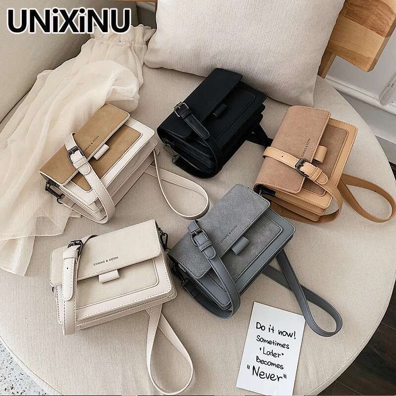 UNIXINU Fashion Small Flap Crossbody Bags For Women 2023 Suede Mini Ladies Shoulder Bag Women's Cell Phone Purse Handbags