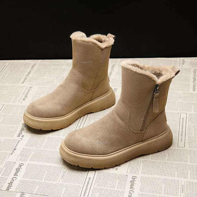 New Free Shipping Designer Shoes Snow Boots For Women 2025 Winter Fur Integrated Warm And Plush Thick Boots Anti Slip Cotton Shoes