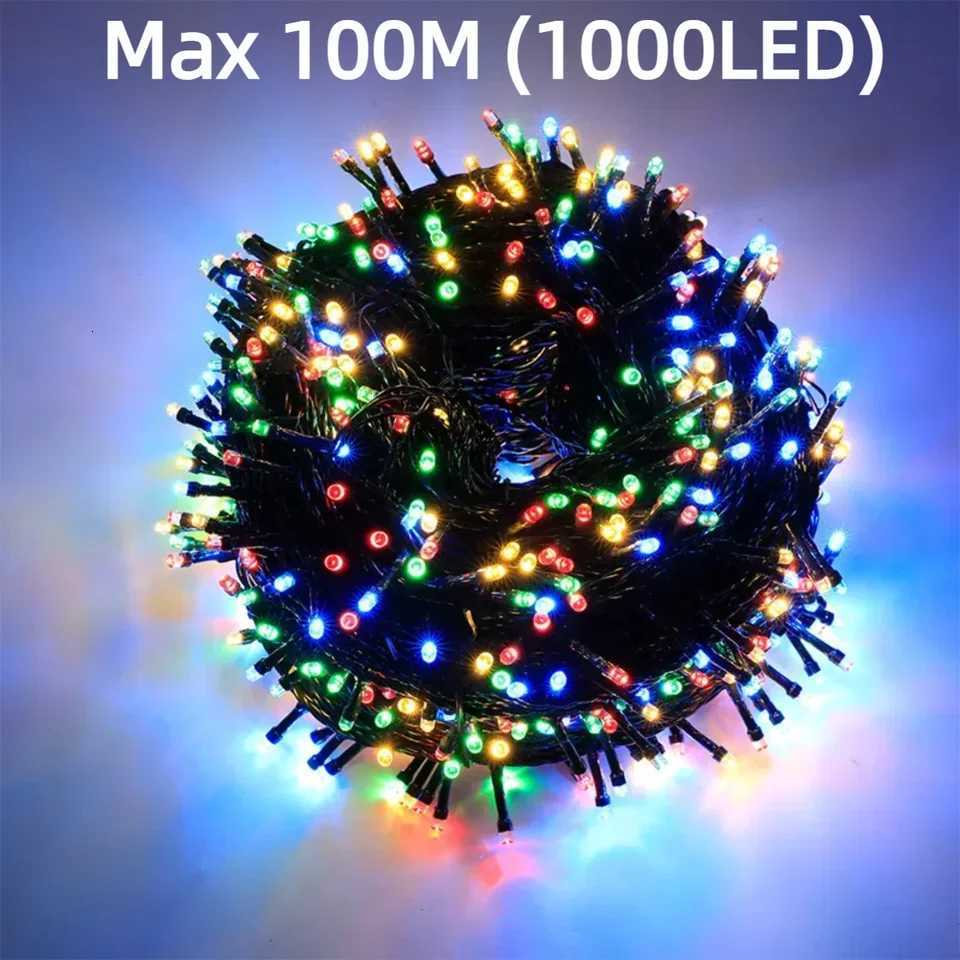Max 100M Available LED Fantasy Color String Lights Star Twinkle With 8 Modes For Outdoor Garden Christmas Halloween Party Decor M251113