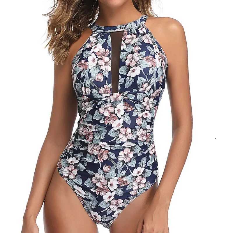 Sexy Net One-Piece Large Size Swimwear With Push Up Women Plus Size Swimsuit Closed Female Body Bathing Suit For Pool Beach WearW251113