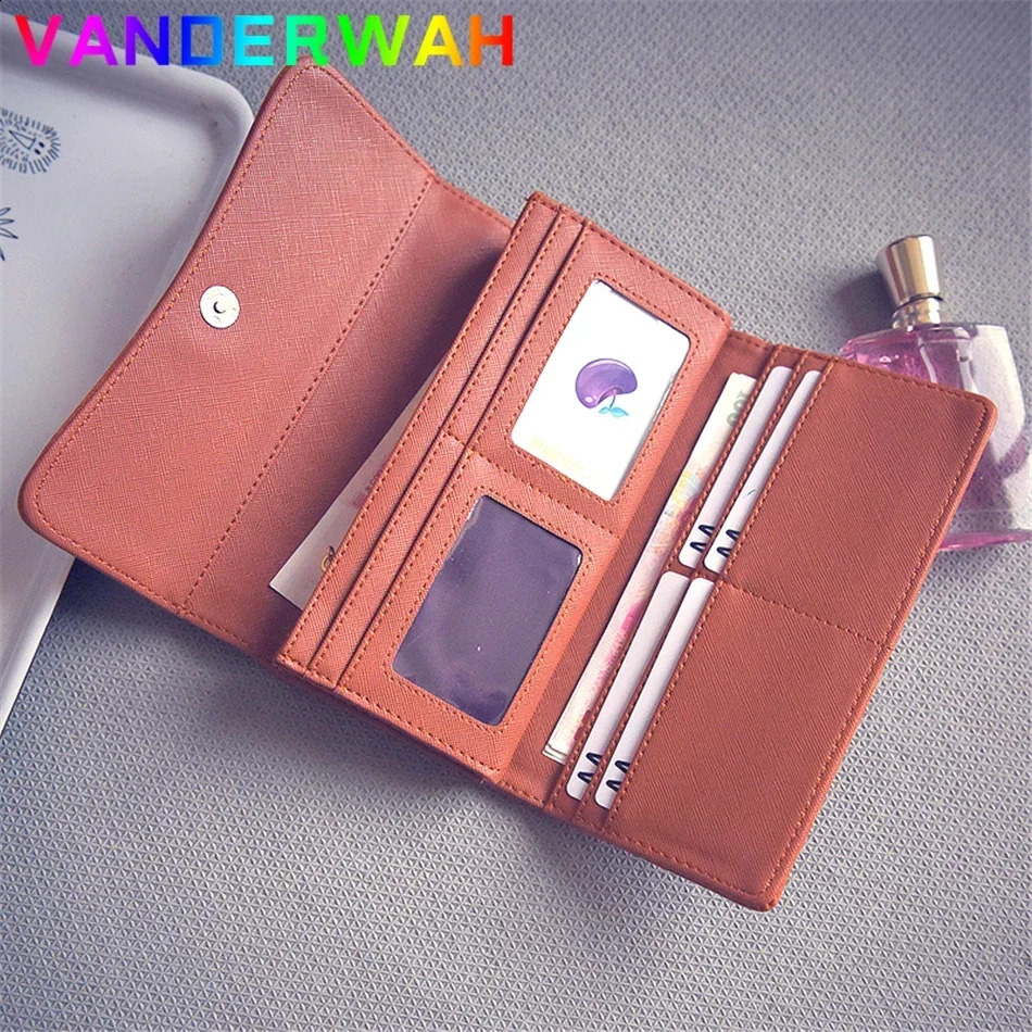 Retro long short money bag high-quality leather wallet retro card holder womens clutch bag party bag mobile phone handbag 250410