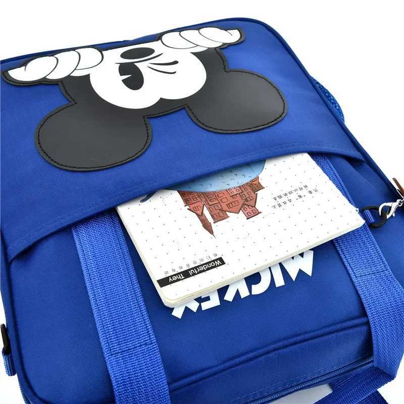 Disney Student Tutorial Pack Multi functional Cartoon Mickey School Backpack Handbag File Bag Square School BackpackXJ250412