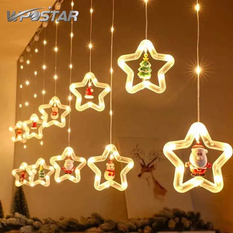 10LED Christmas Fairy Lights Santa Claus Window Decoration String Lights Christmas Gift Navidad New Year Home Decoration M251113