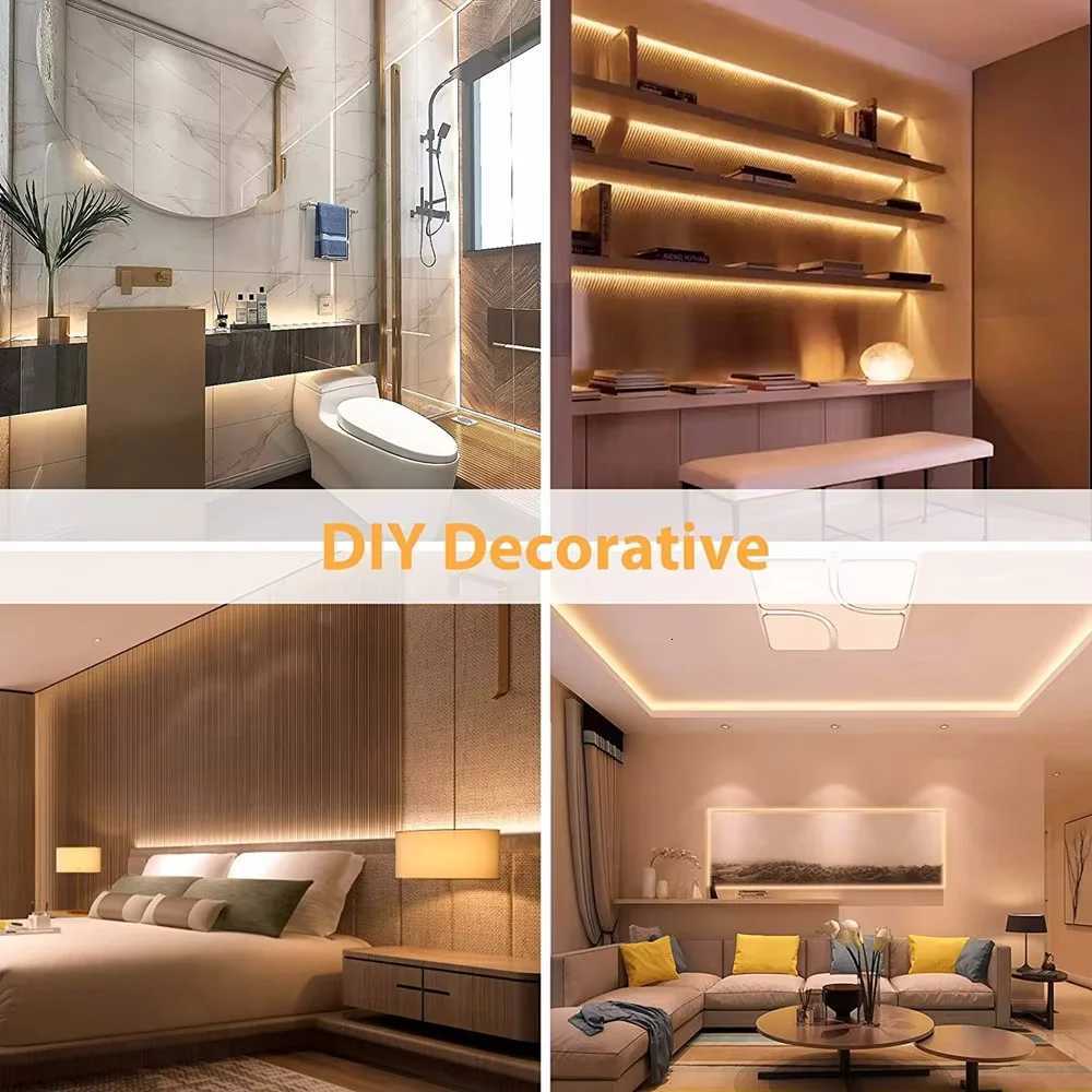 LED Neon Lights 12V Warm White LED Strip Lights Waterproof 2835 120leds/m LED Neon Rope Lights Neon LED Strip for Bedroom Indoor W251112