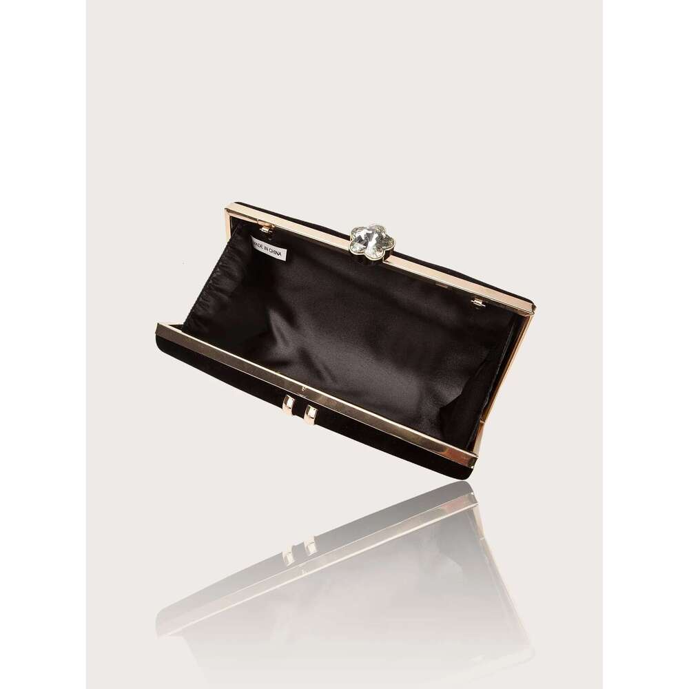 Sparkg Fashionable Metal V-Shaped Urious, Lightweight, Simple Plush Party Box Clutch With Gorgeous Rhie Pendant Necklace, Bracelet Earrings Set, Charm